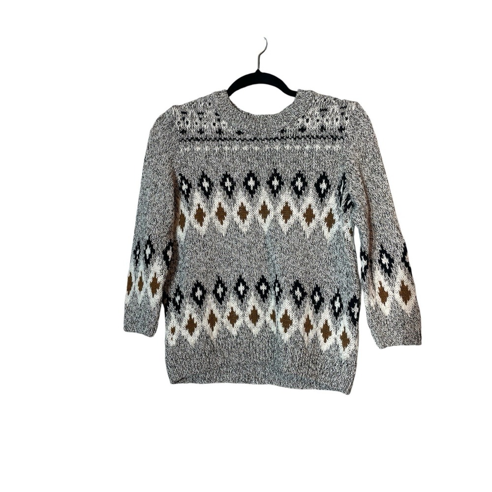 H&M Women's Pullover Sweater Small Cozy Knit Outdoor Neutral Warm Southwestern